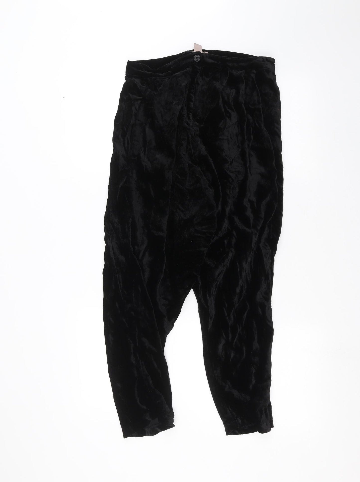 H&M Womens Black   Trousers  Size 10 L22 in