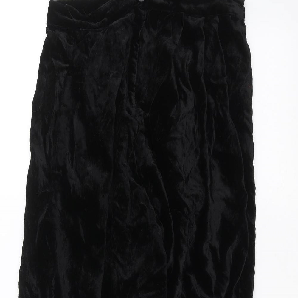 H&M Womens Black   Trousers  Size 10 L22 in