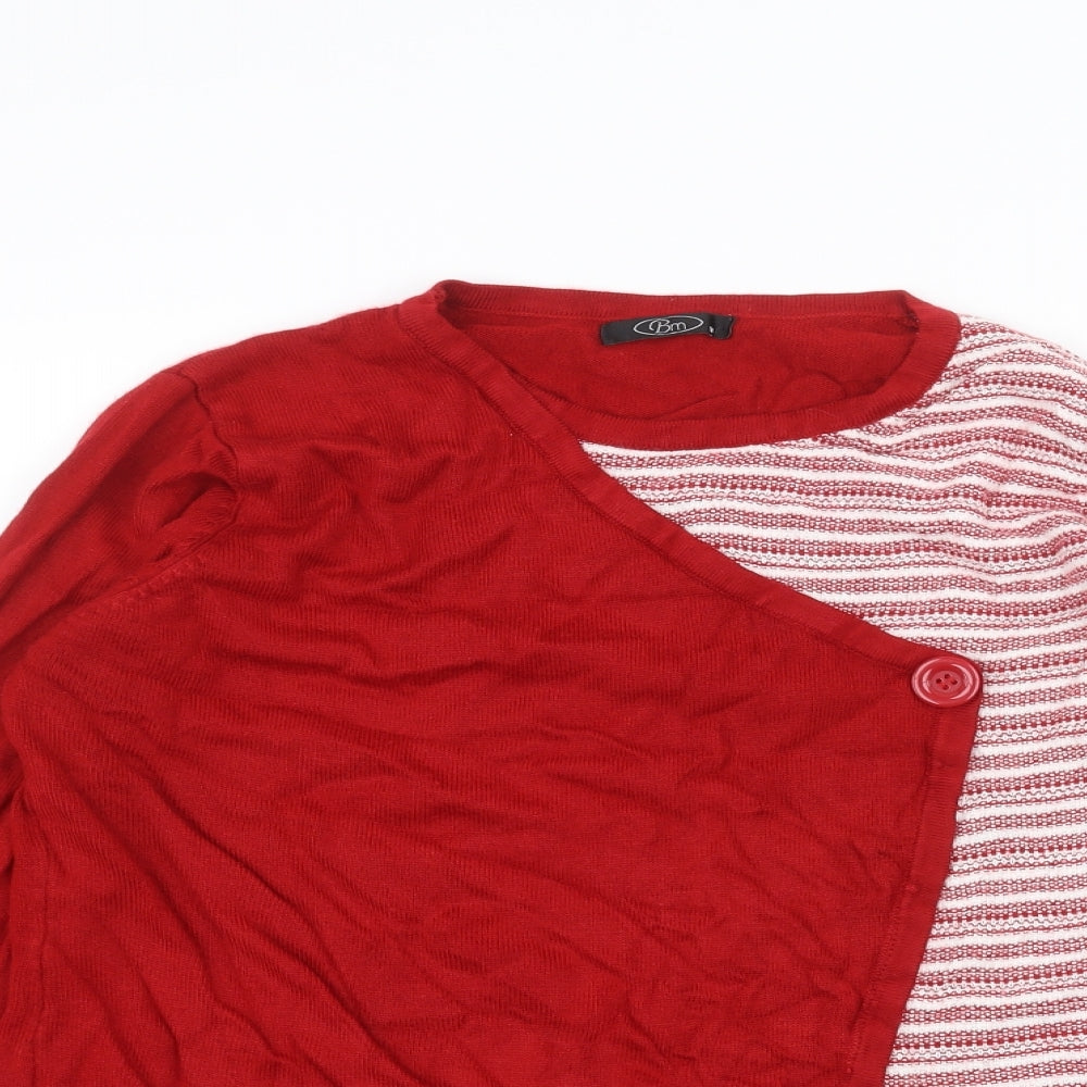 BM Womens Red   Pullover Jumper Size M