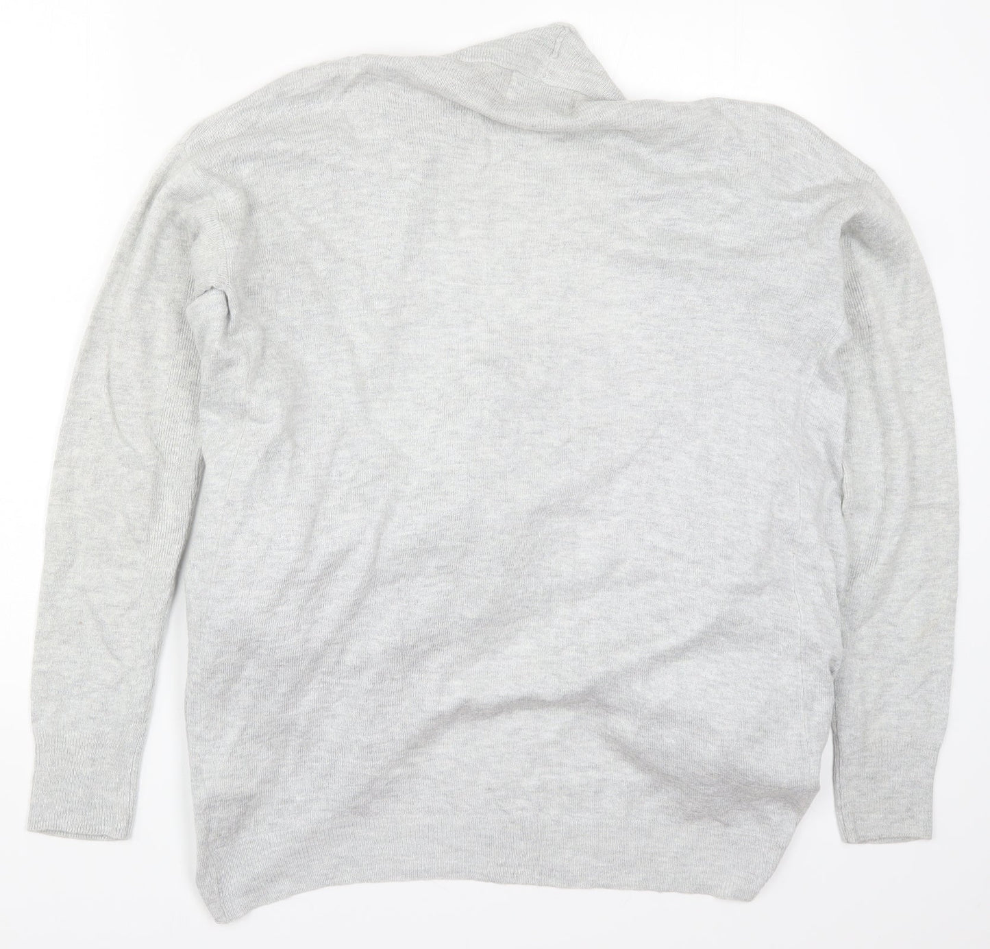 Papaya Womens Grey  Knit Cardigan Jumper Size M