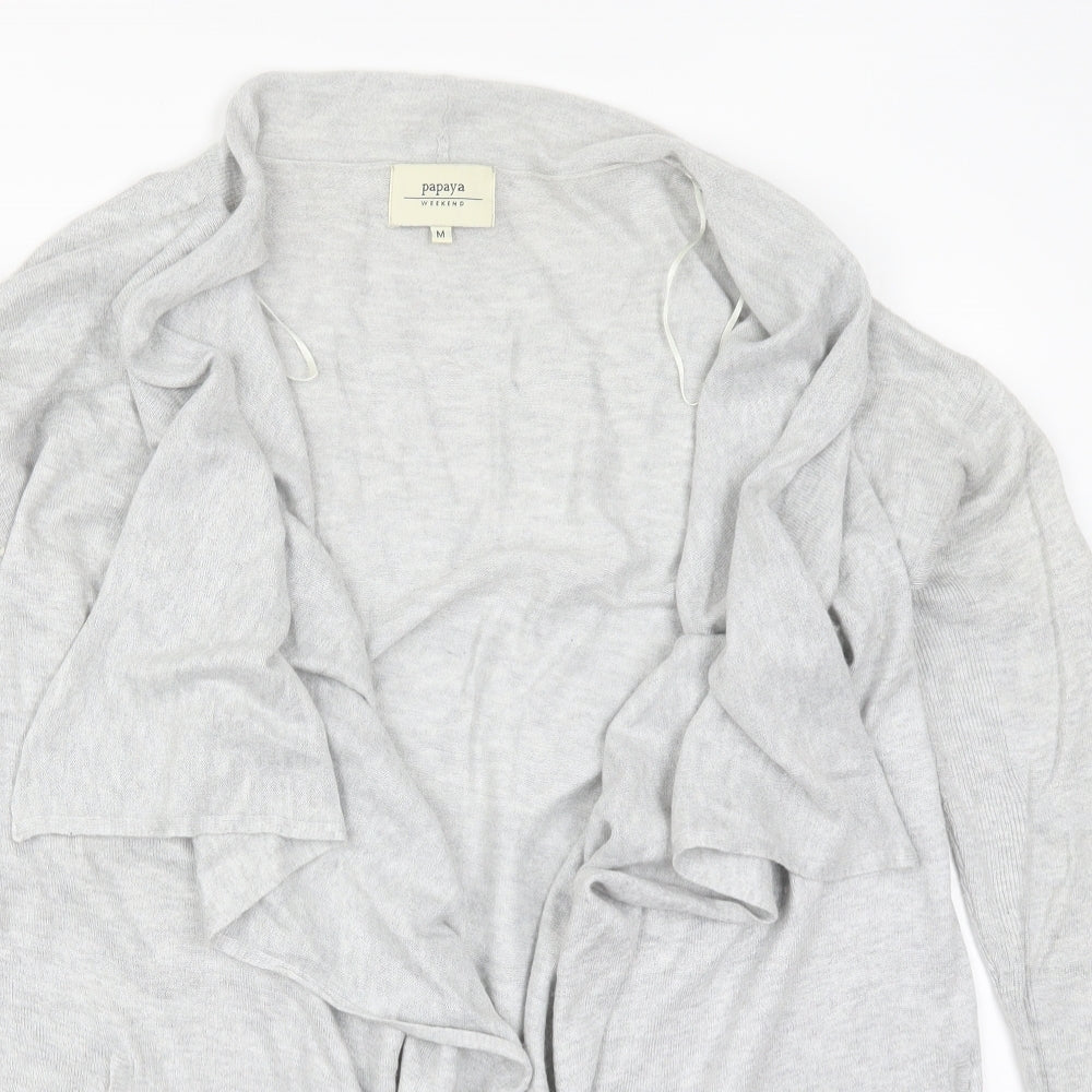 Papaya Womens Grey  Knit Cardigan Jumper Size M