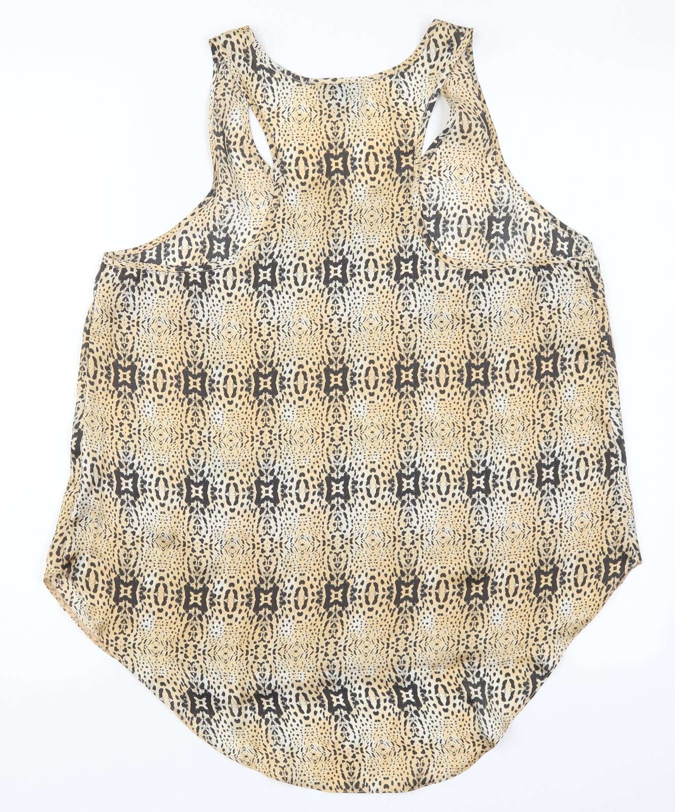 Topshop Womens Beige Animal Print  Basic Tank Size 14