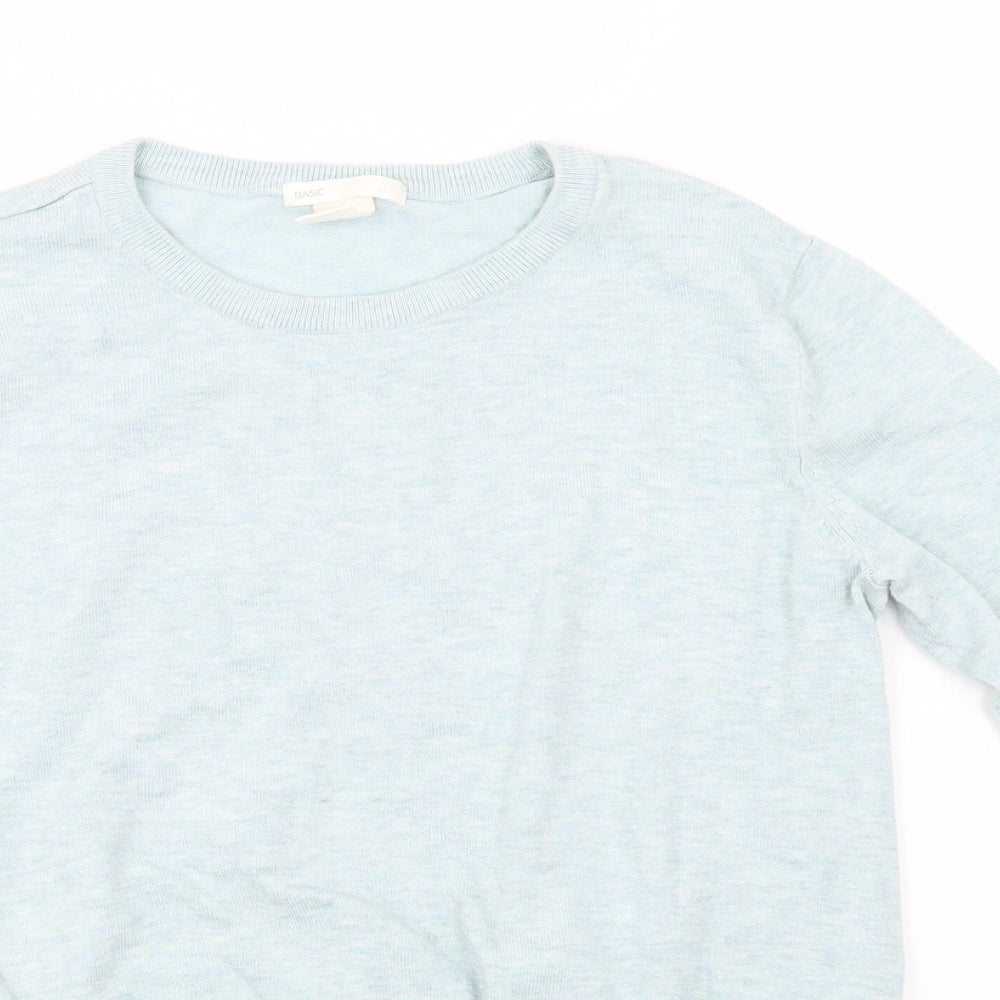H&M Womens Blue  Knit Pullover Jumper Size S