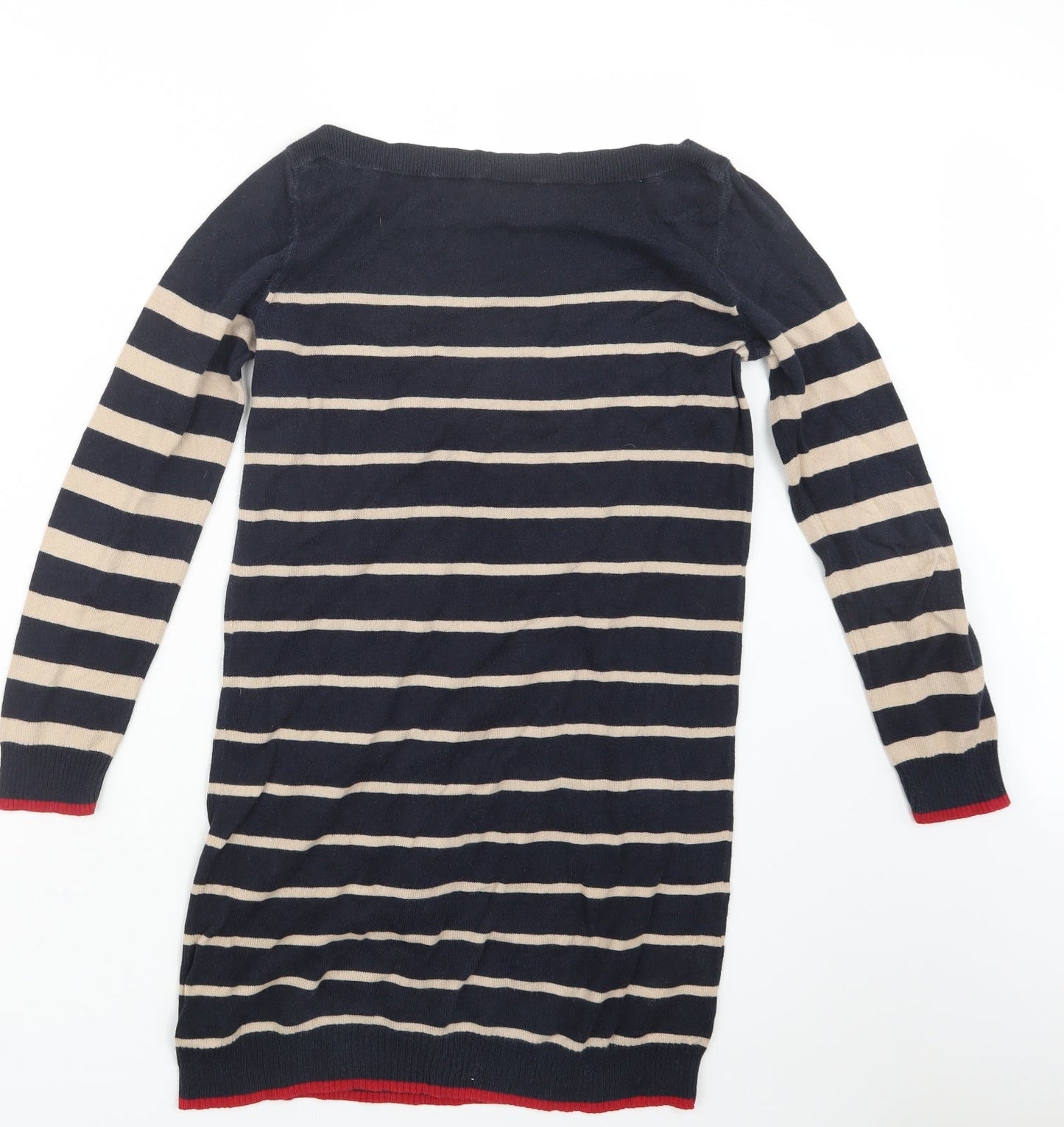 Oasis Womens Blue Striped Knit Pullover Jumper Size XS