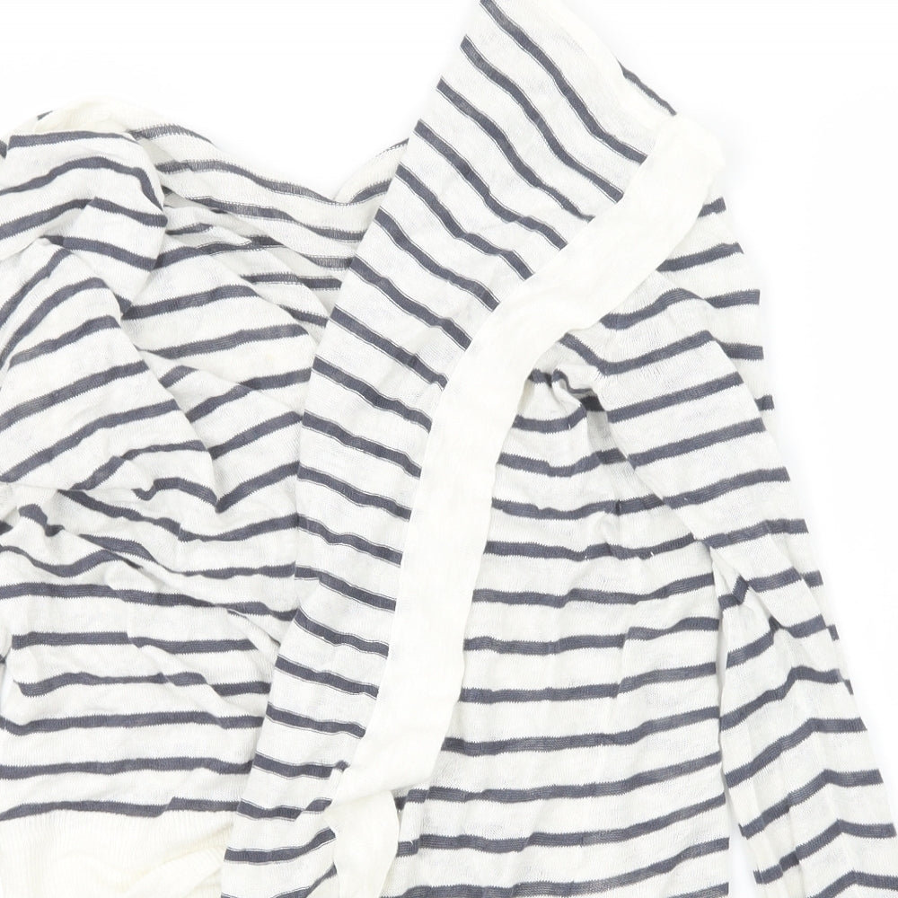 Preworn Womens Blue Striped  Cardigan Jumper Size S