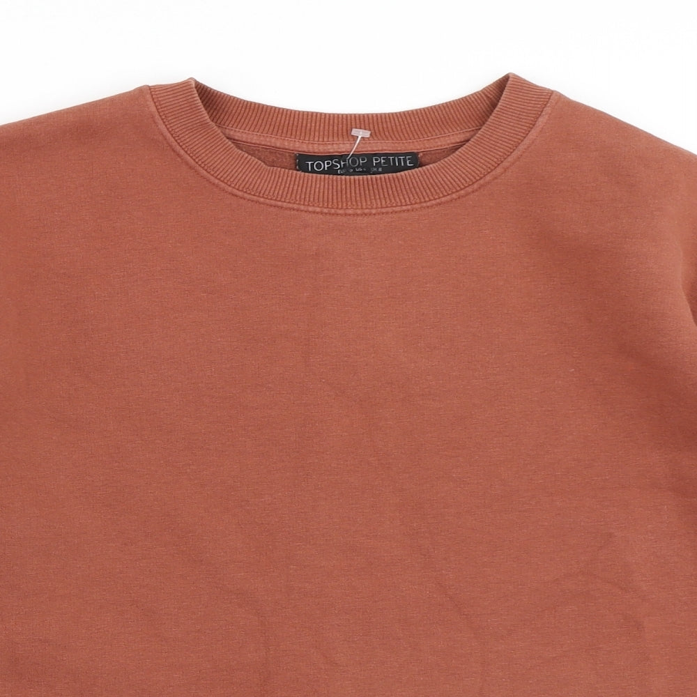 Topshop Womens Brown   Pullover Sweatshirt Size 8