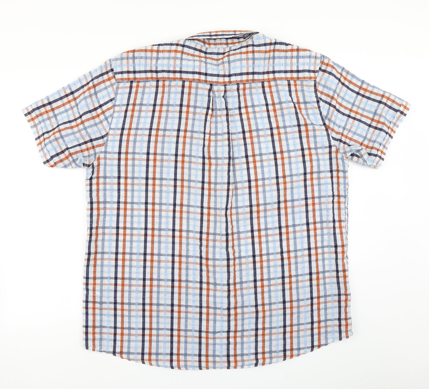 Oak Valley Mens Blue Plaid   Button-Up Size XL