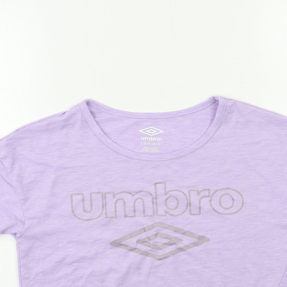 Umbro Girls Purple   Basic T-Shirt Size 10-11 Years