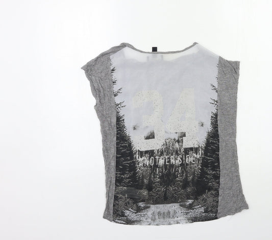 Mango Womens Grey   Basic T-Shirt Size S