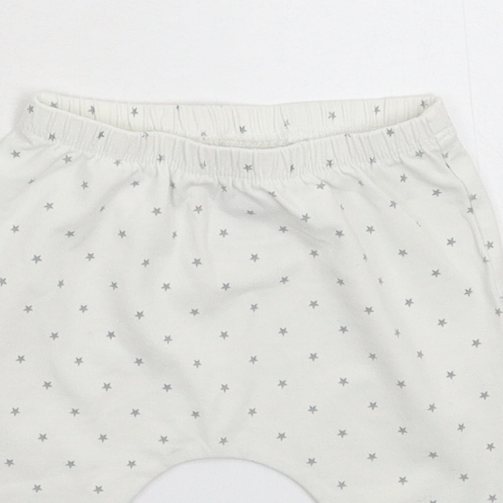 NEXT Baby White Geometric  Sweatpants Trousers Size 3-6 Months