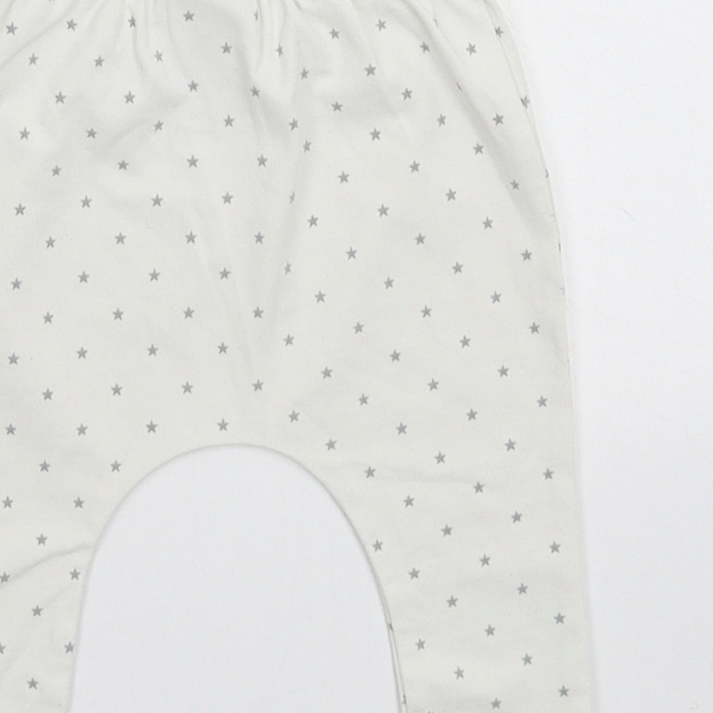 NEXT Baby White Geometric  Sweatpants Trousers Size 3-6 Months