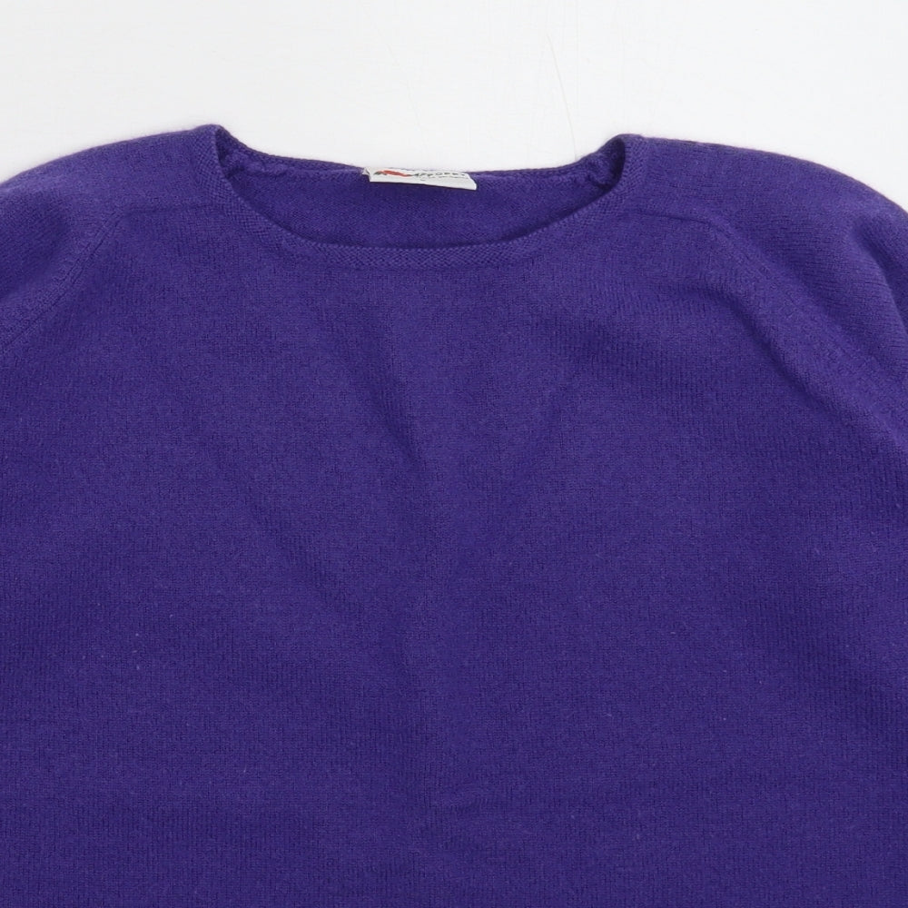 Poppy Womens Purple  Knit Pullover Jumper Size L