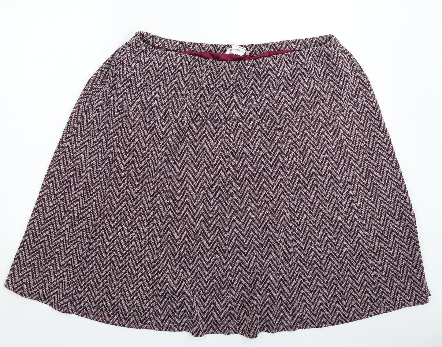Afibel Womens Multicoloured Geometric  A-Line Skirt Size 30