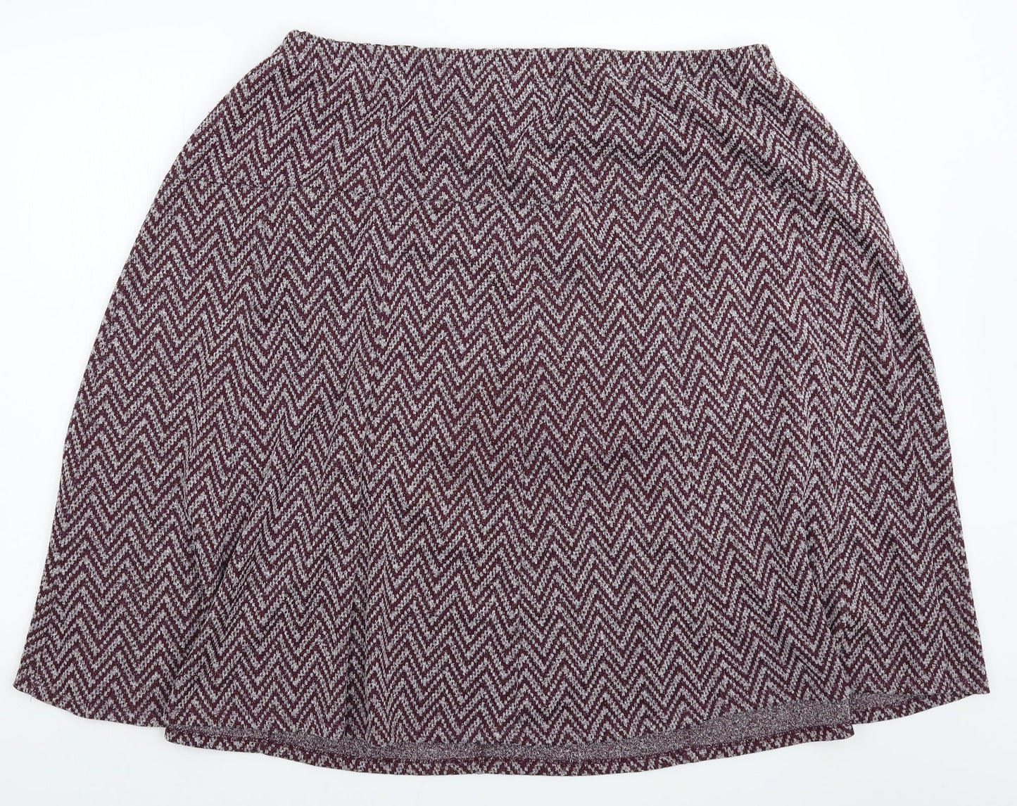 Afibel Womens Multicoloured Geometric  A-Line Skirt Size 30