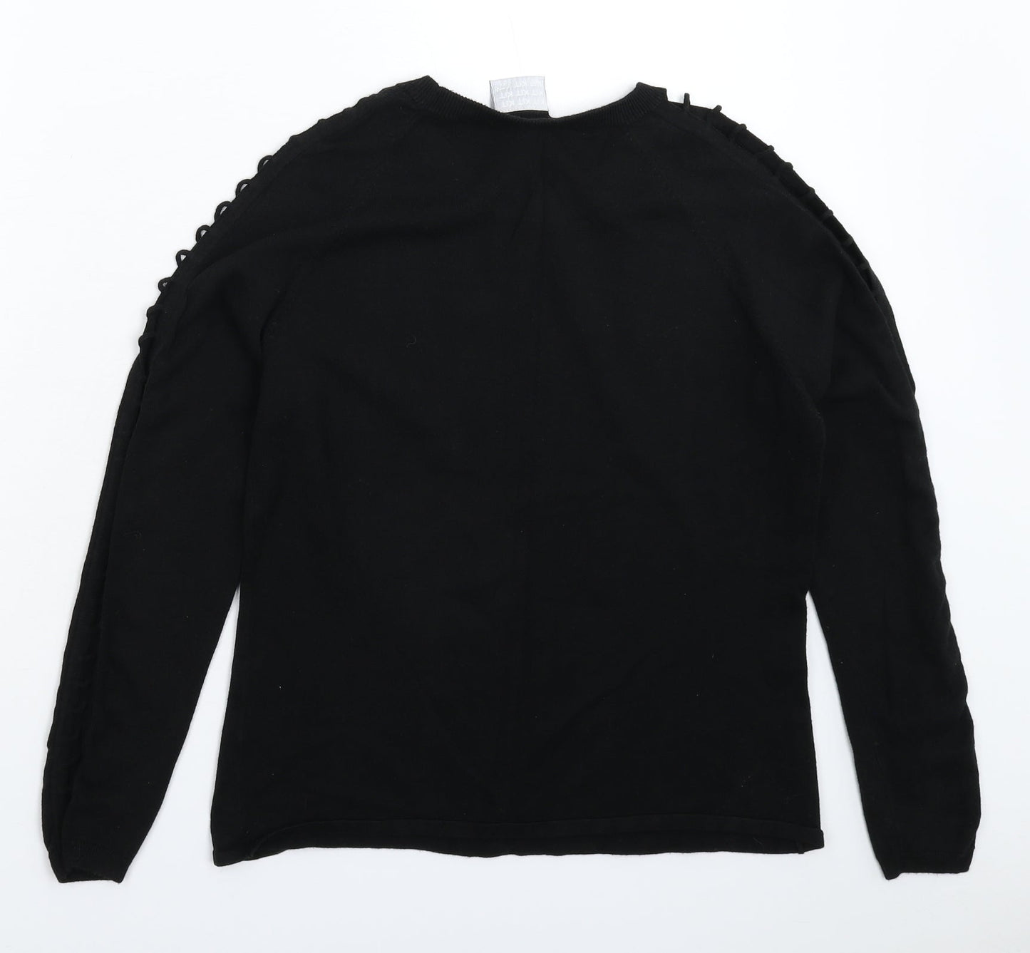Kit Womens Black  Knit Pullover Jumper Size 18