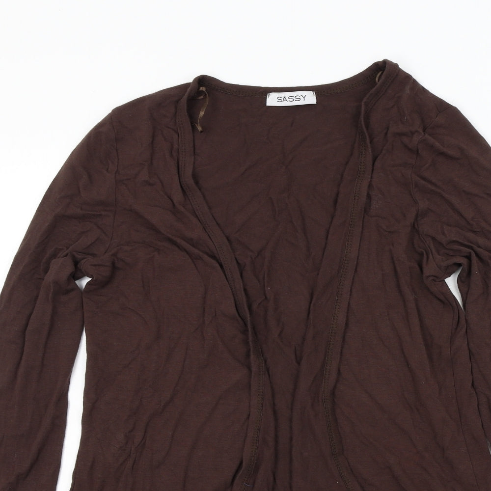 Sassy Womens Brown   Cardigan Jumper Size S