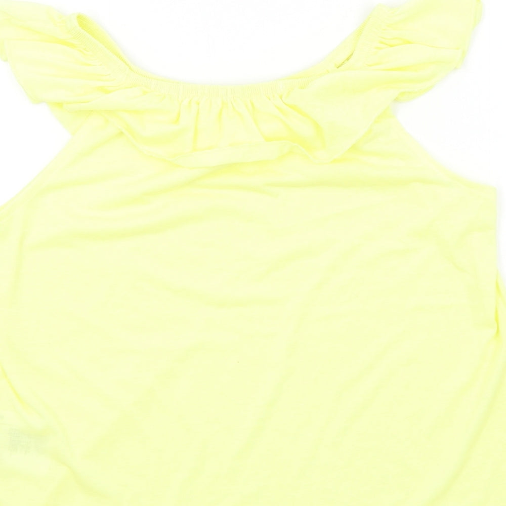 H&M Girls Yellow   Basic T-Shirt Size 7-8 Years