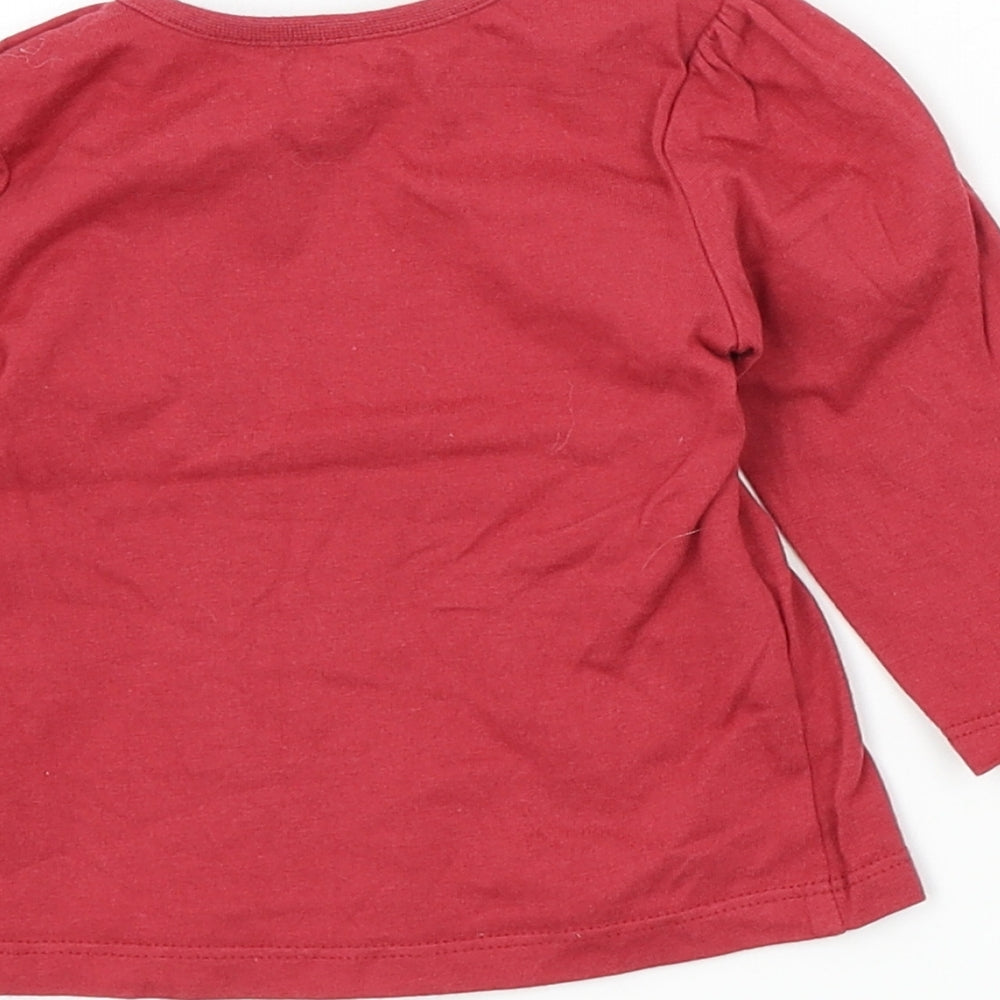 Nutmeg Girls Pink Colourblock  Basic T-Shirt Size 3-6 Months