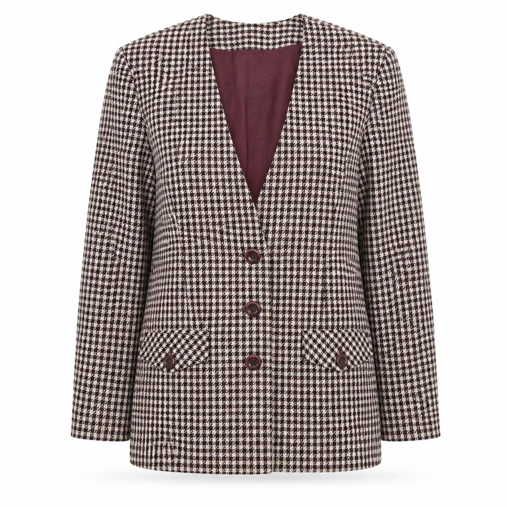 separa Womens Purple Geometric  Jacket Blazer Size 12
