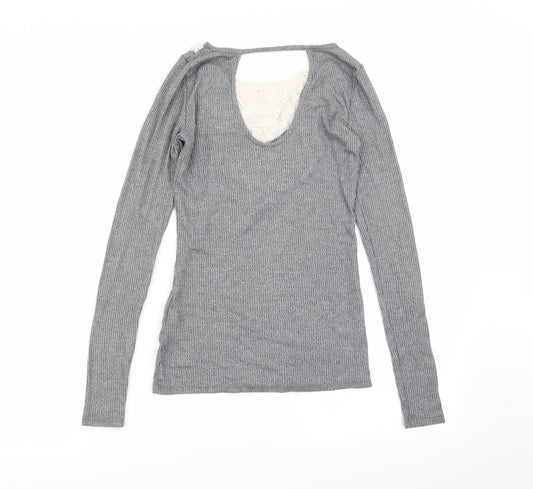 Hollister Womens Grey   Basic T-Shirt Size XS