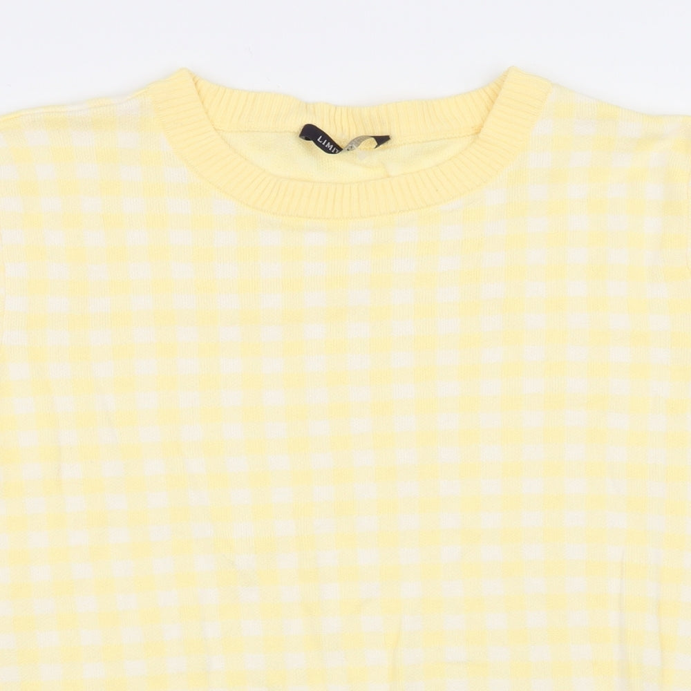 M&S Womens Multicoloured Check  Pullover Jumper Size 14