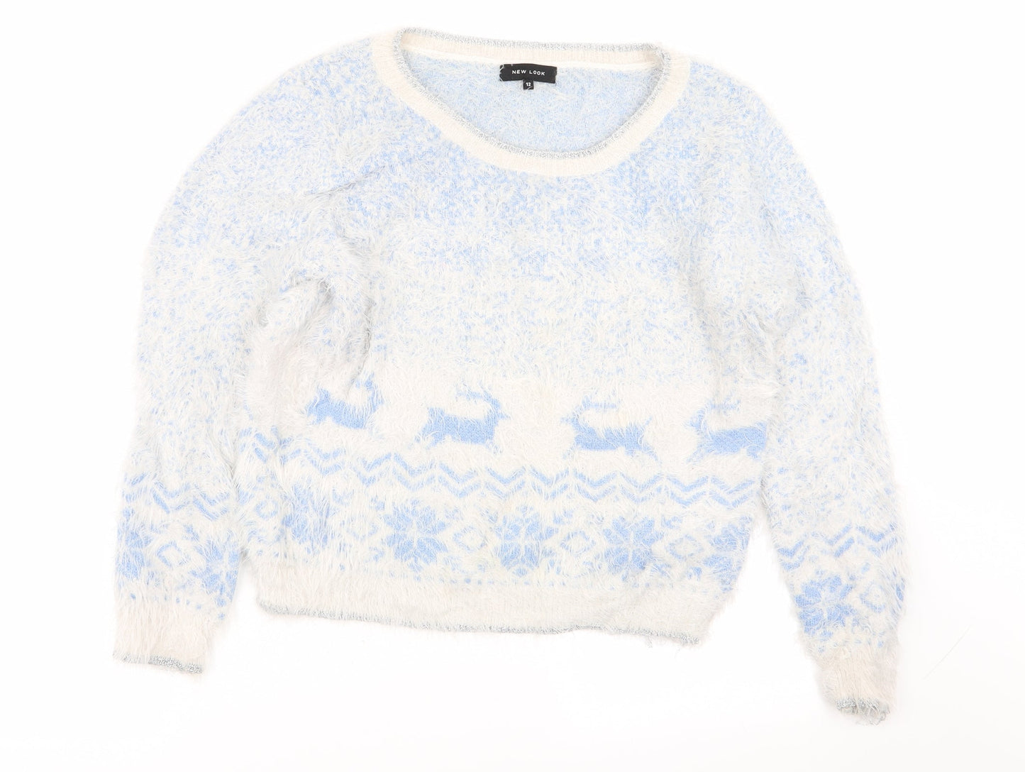 New Look Womens Multicoloured Animal Print  Pullover Jumper Size 12