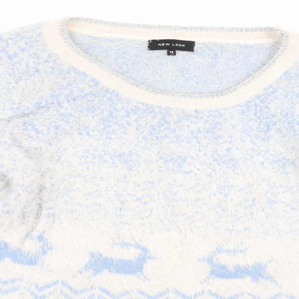 New Look Womens Multicoloured Animal Print  Pullover Jumper Size 12