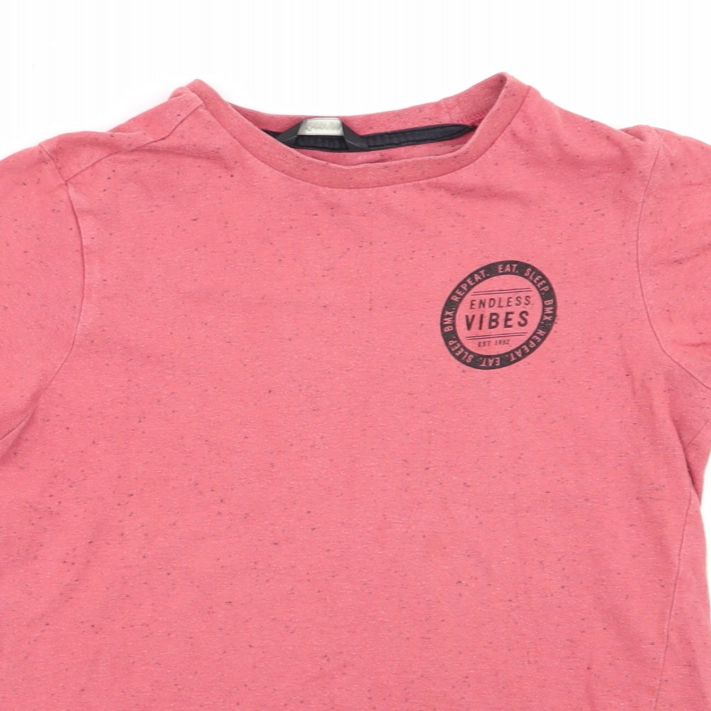 Asda George Boys Red Polka Dot  Basic T-Shirt Size 10-11 Years