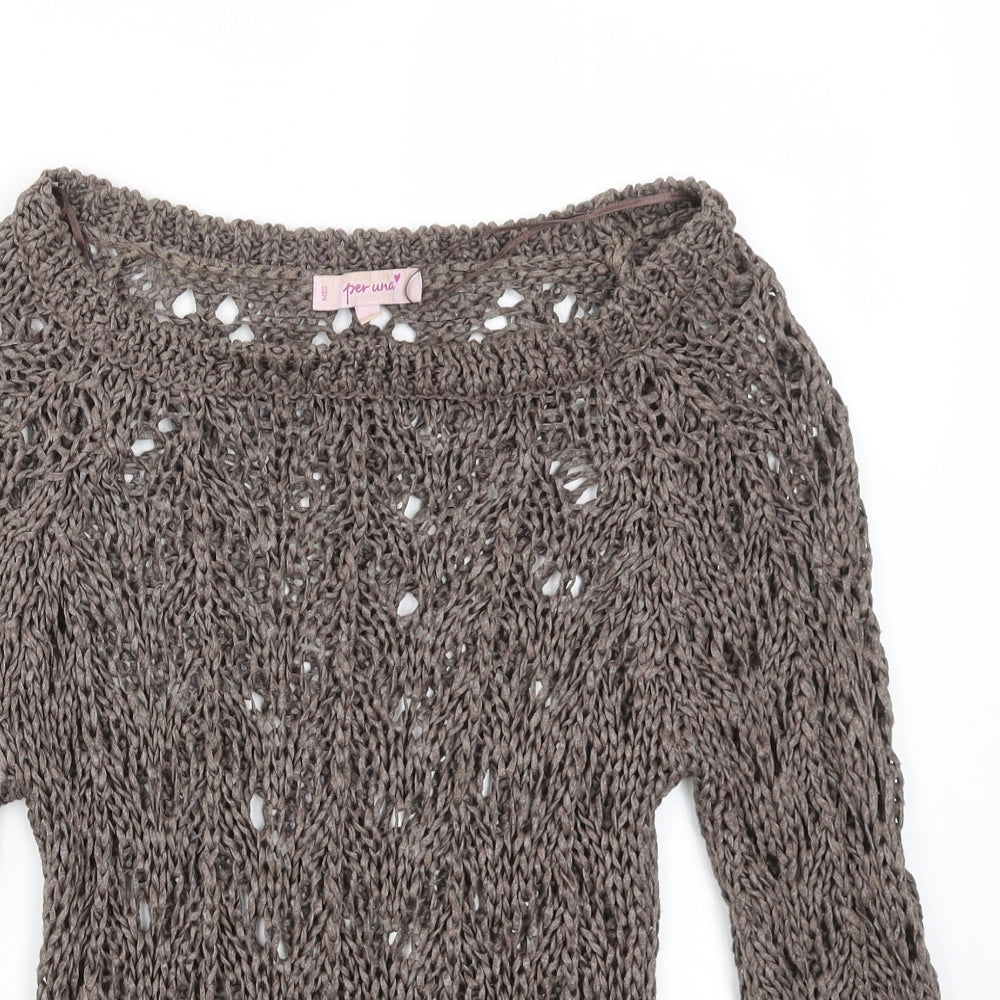 M&S Womens Brown   Pullover Jumper Size S