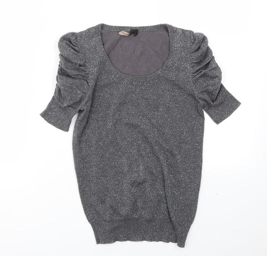 Topshop Womens Grey   Basic T-Shirt Size 8