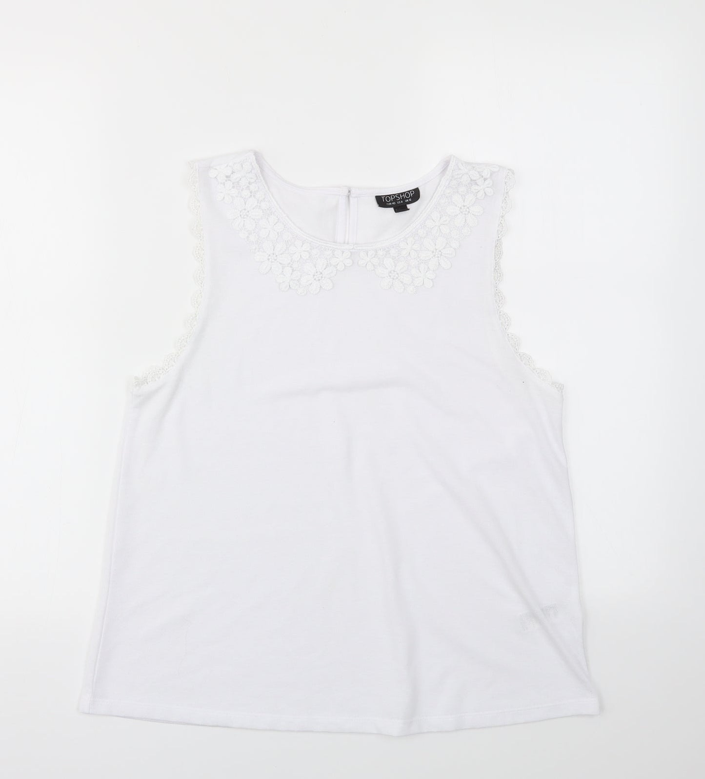 Topshop Womens White   Basic T-Shirt Size 12