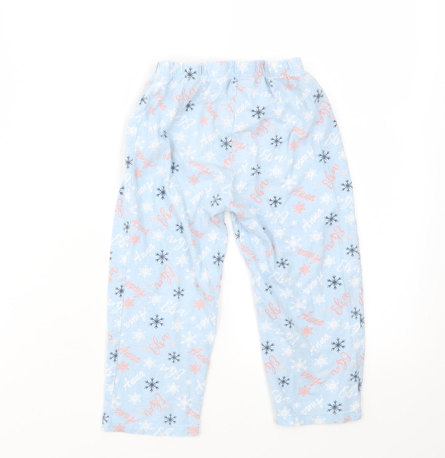Primark Girls Blue Geometric  Jogger Trousers Size 3-4 Years