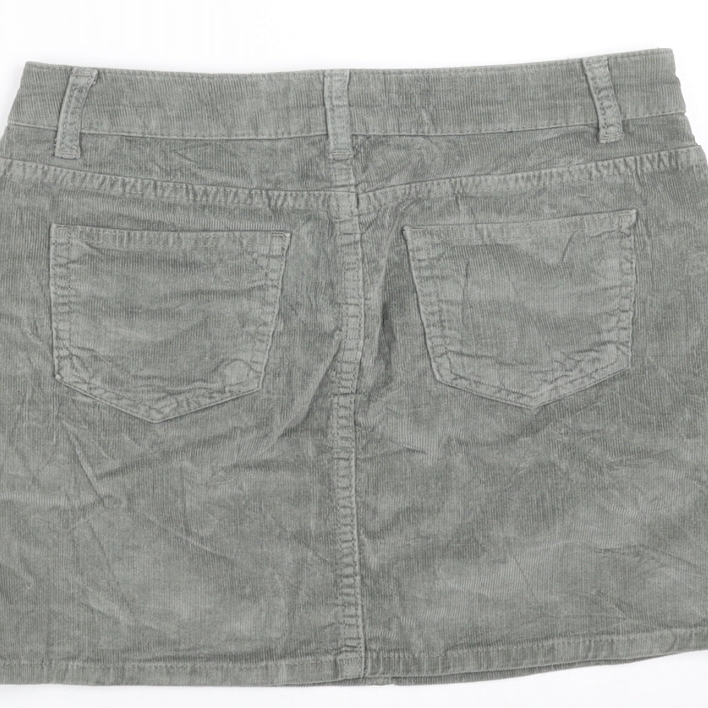 Bradford Womens Green  Corduroy Mini Skirt Size 8