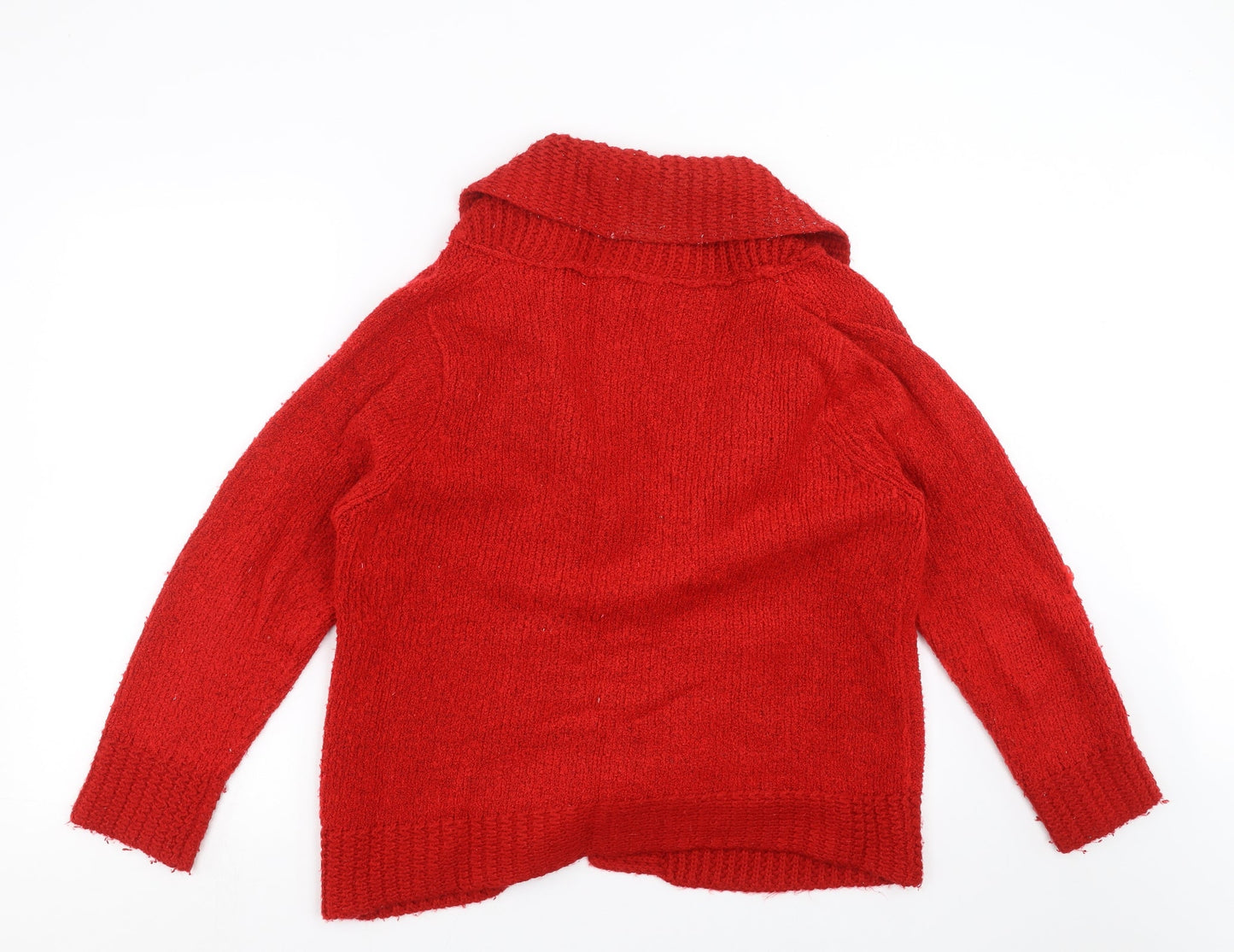 Fay Louise Womens Red  Knit Cardigan Jumper Size XL