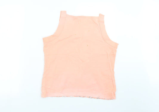Debenhams Womens Pink Floral  Basic T-Shirt Size L