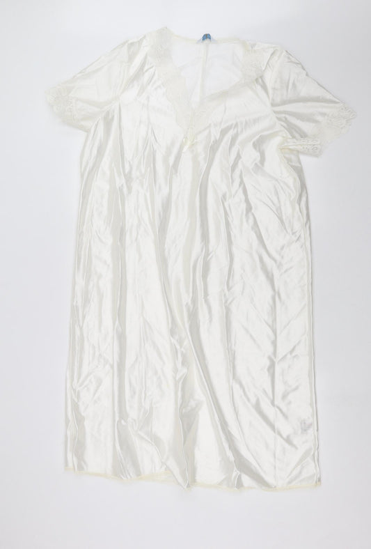 Shapely Figures Womens Ivory Solid  Top Gown Size 12