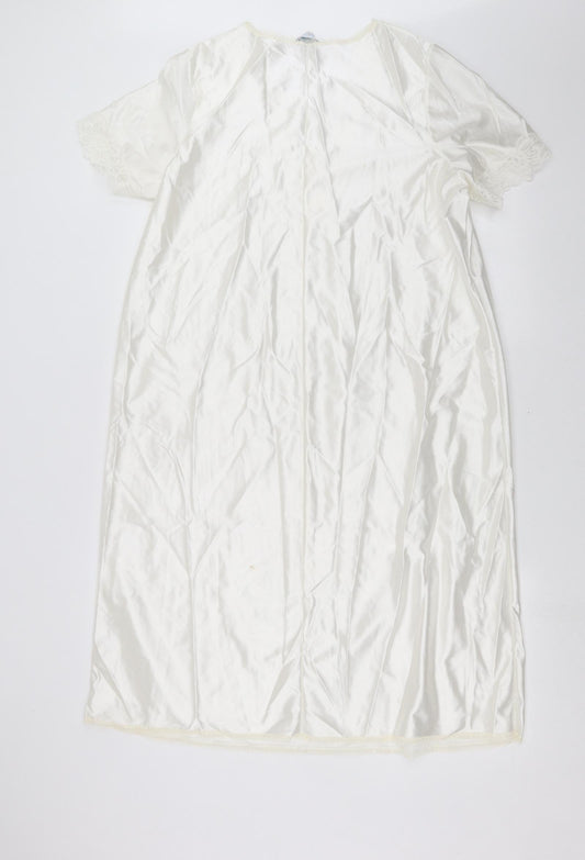 Shapely Figures Womens Ivory Solid  Top Gown Size 12