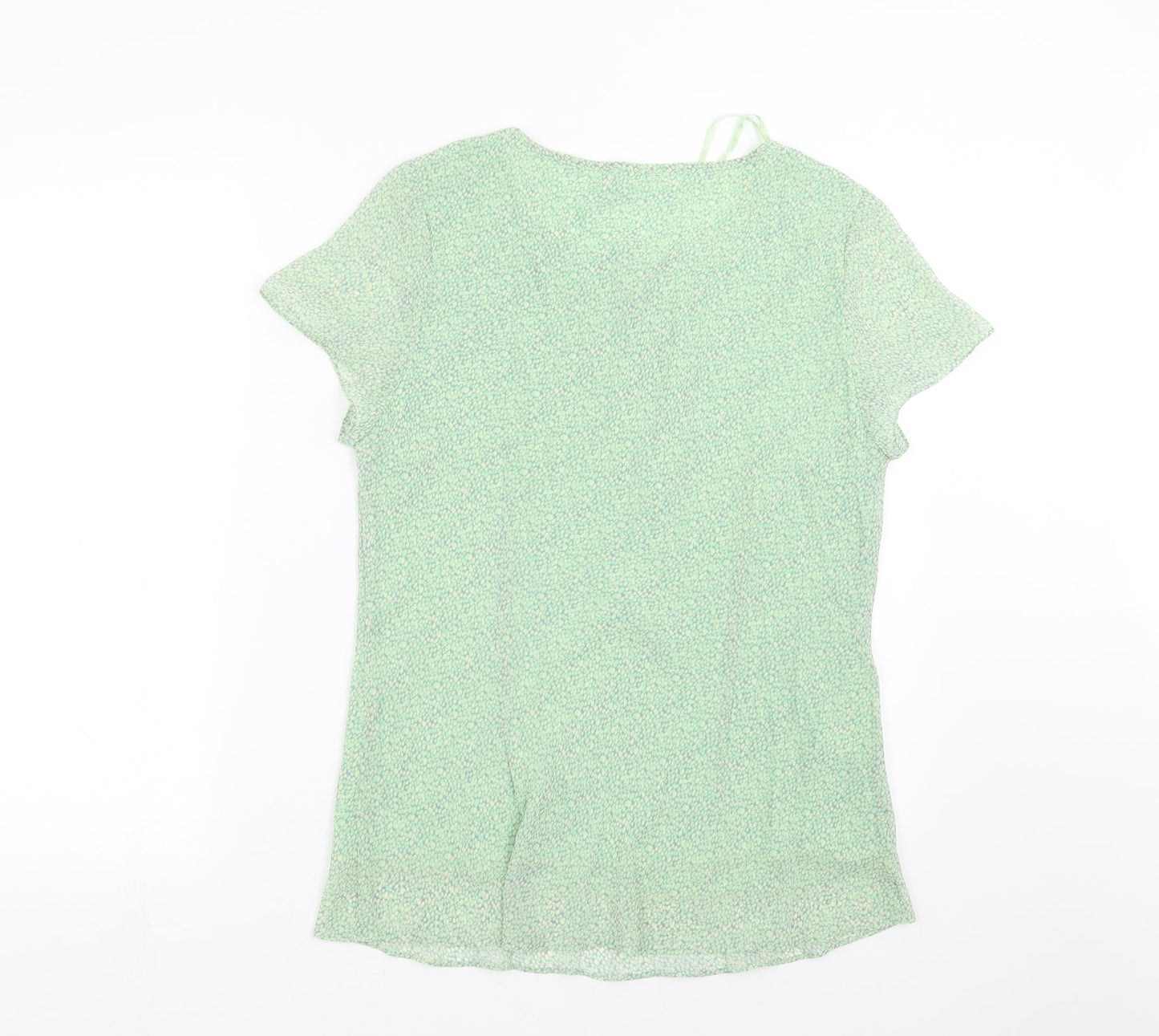 AMARANTO Womens Green Geometric  Basic Blouse Size 16