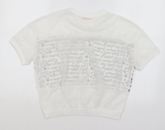 Flammode Womens White   Basic T-Shirt Size M