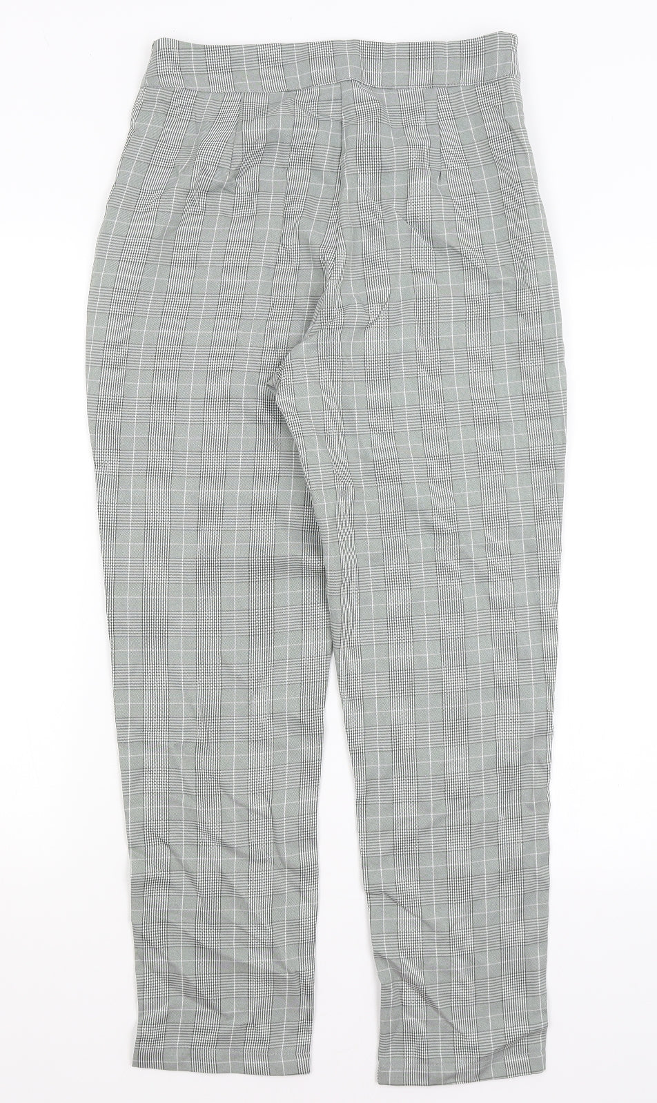 Nasty Gal Womens Grey Check  Trousers  Size 10 L27 in