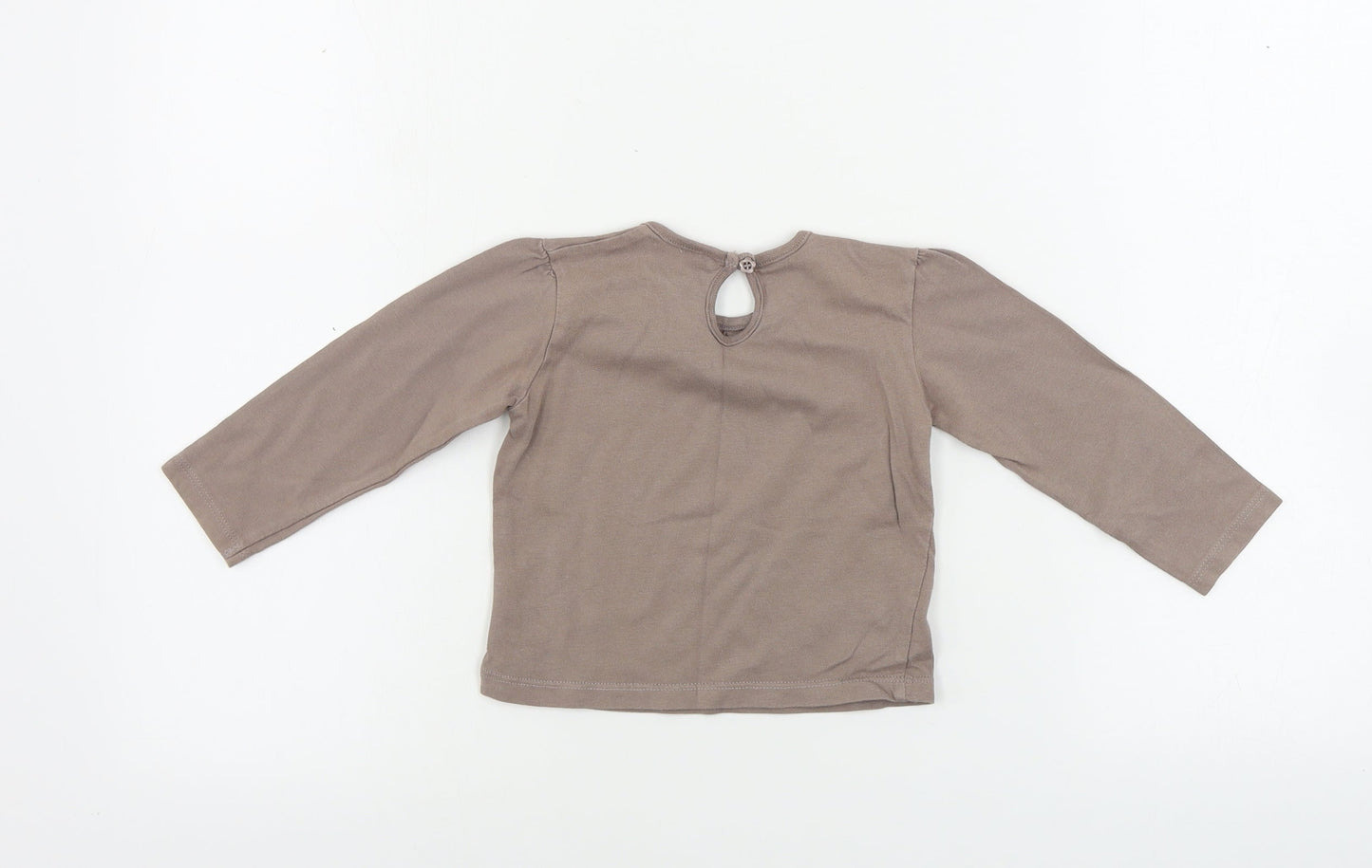 Cherokee  Girls Brown   Basic T-Shirt Size 12-18 Months