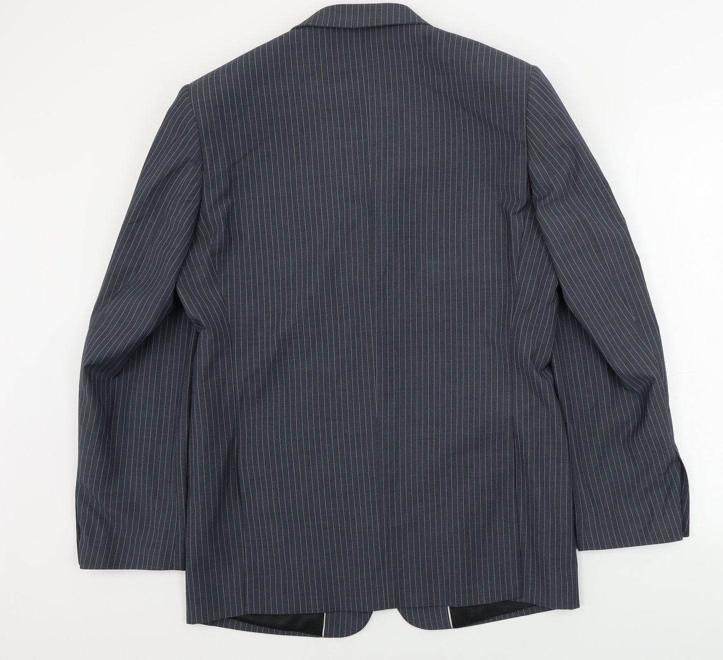 san luca Mens Grey Striped  Jacket Blazer Size 40