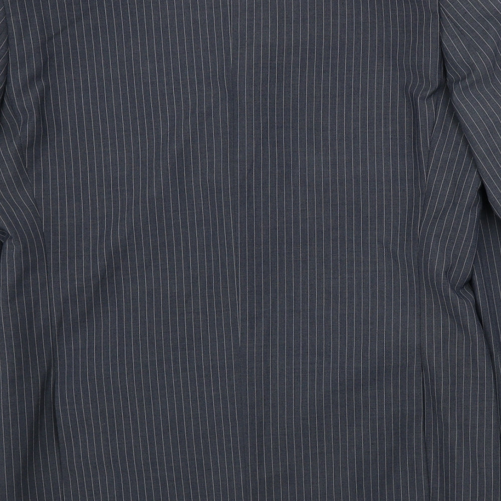 san luca Mens Grey Striped  Jacket Blazer Size 40