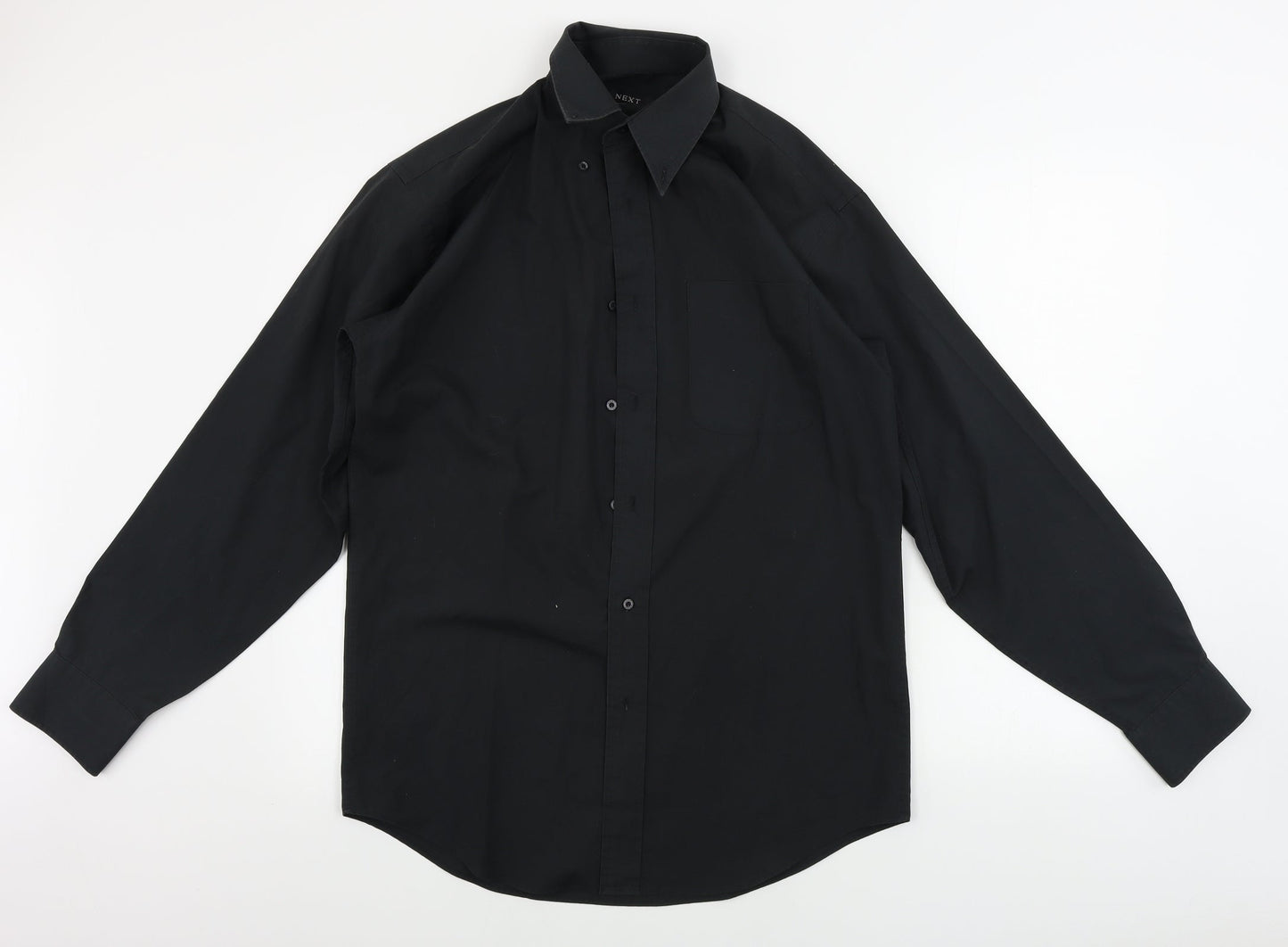 NEXT  Mens Black    Button-Up Size 15