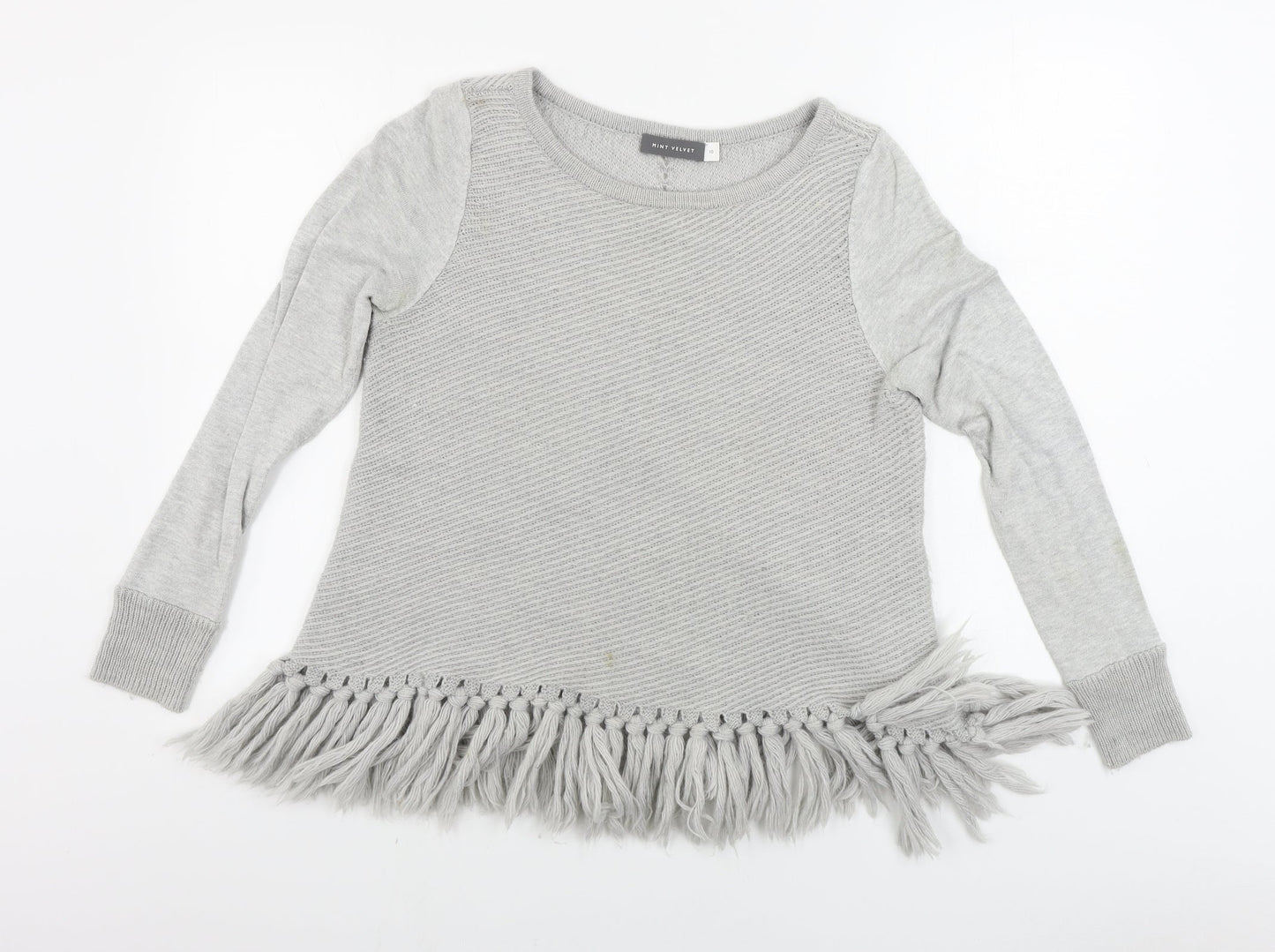 Mini Velvet   Womens Grey   Pullover Jumper Size 10