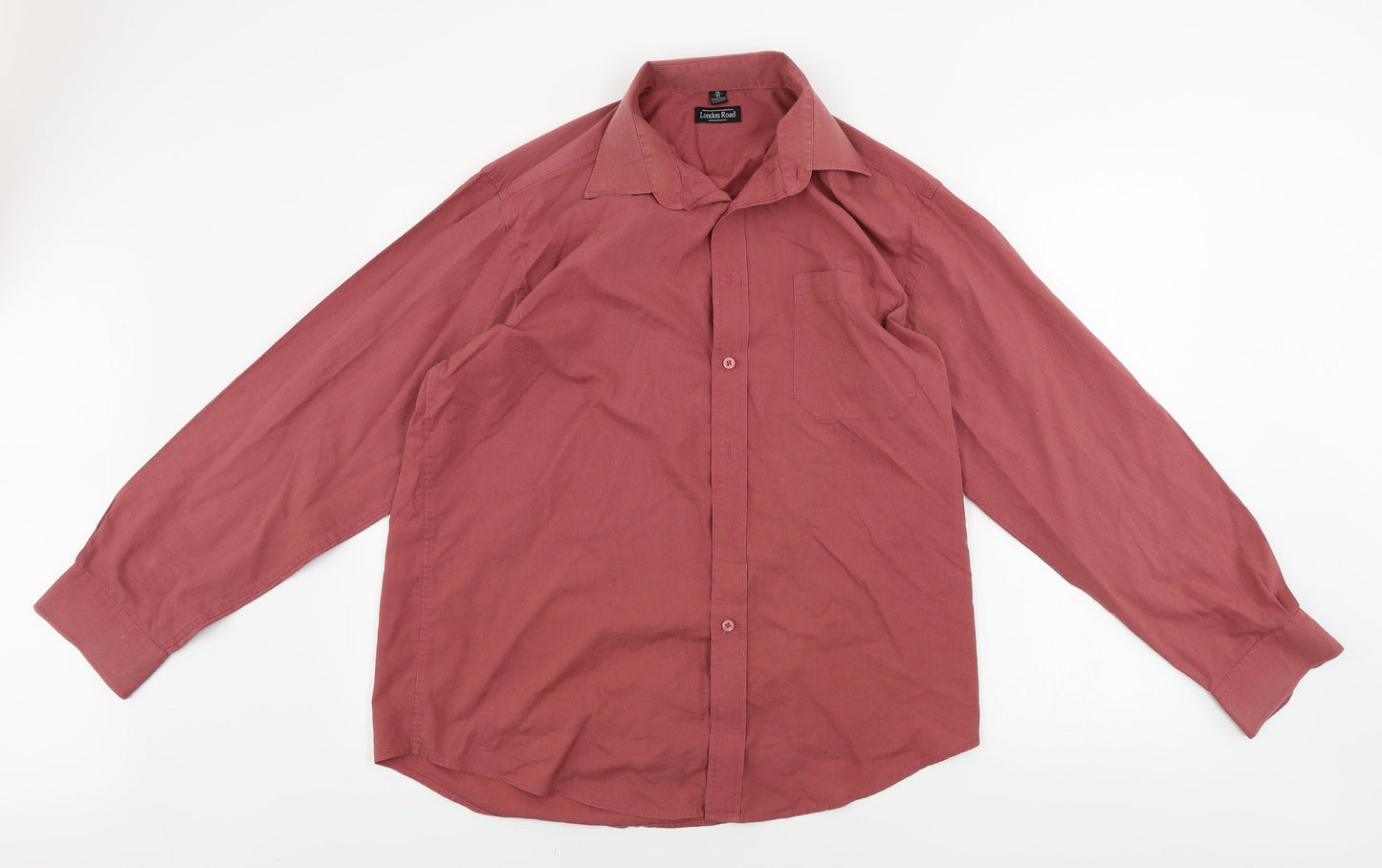 london road  Mens Red    Button-Up Size 16