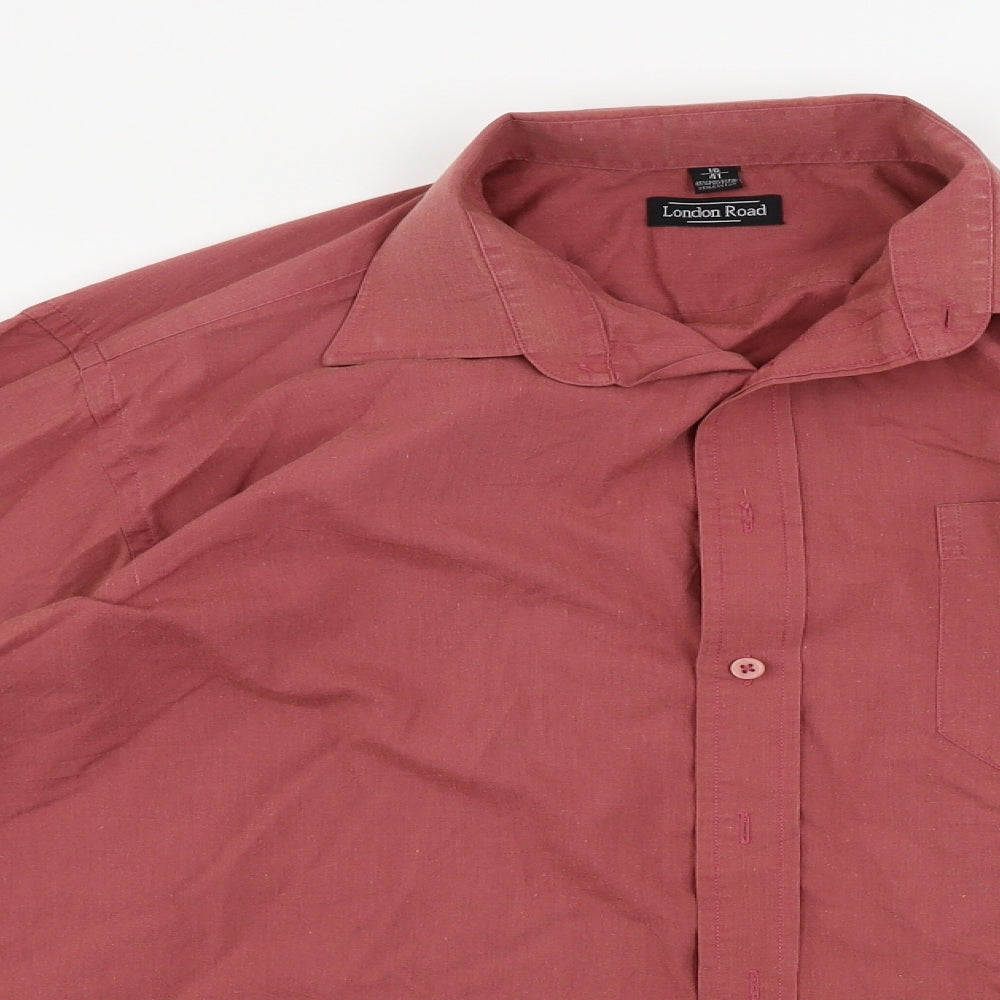 london road  Mens Red    Button-Up Size 16