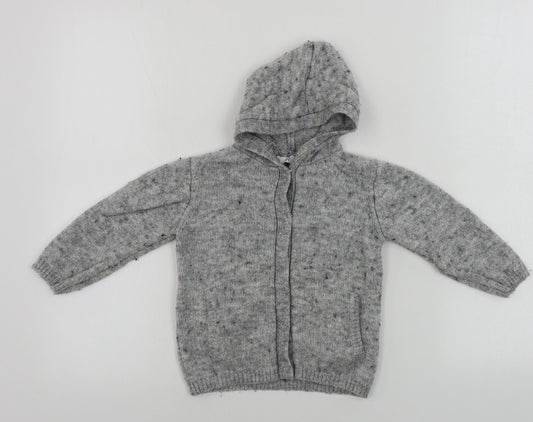 RR Boys Grey   Cardigan Hoodie Size 2 Years