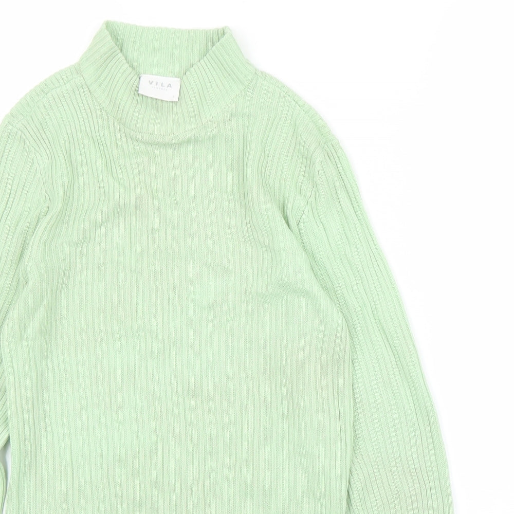 VILA Womens Green   Pullover Jumper Size S