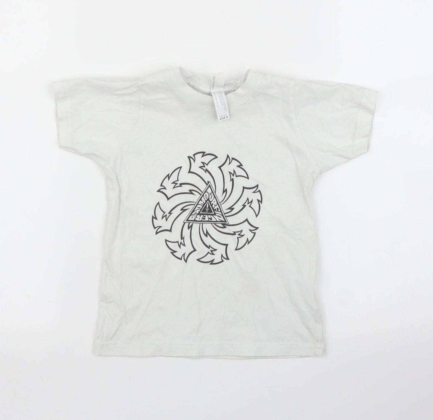 Rabbit Skins Boys White   Basic T-Shirt Size 2 Years
